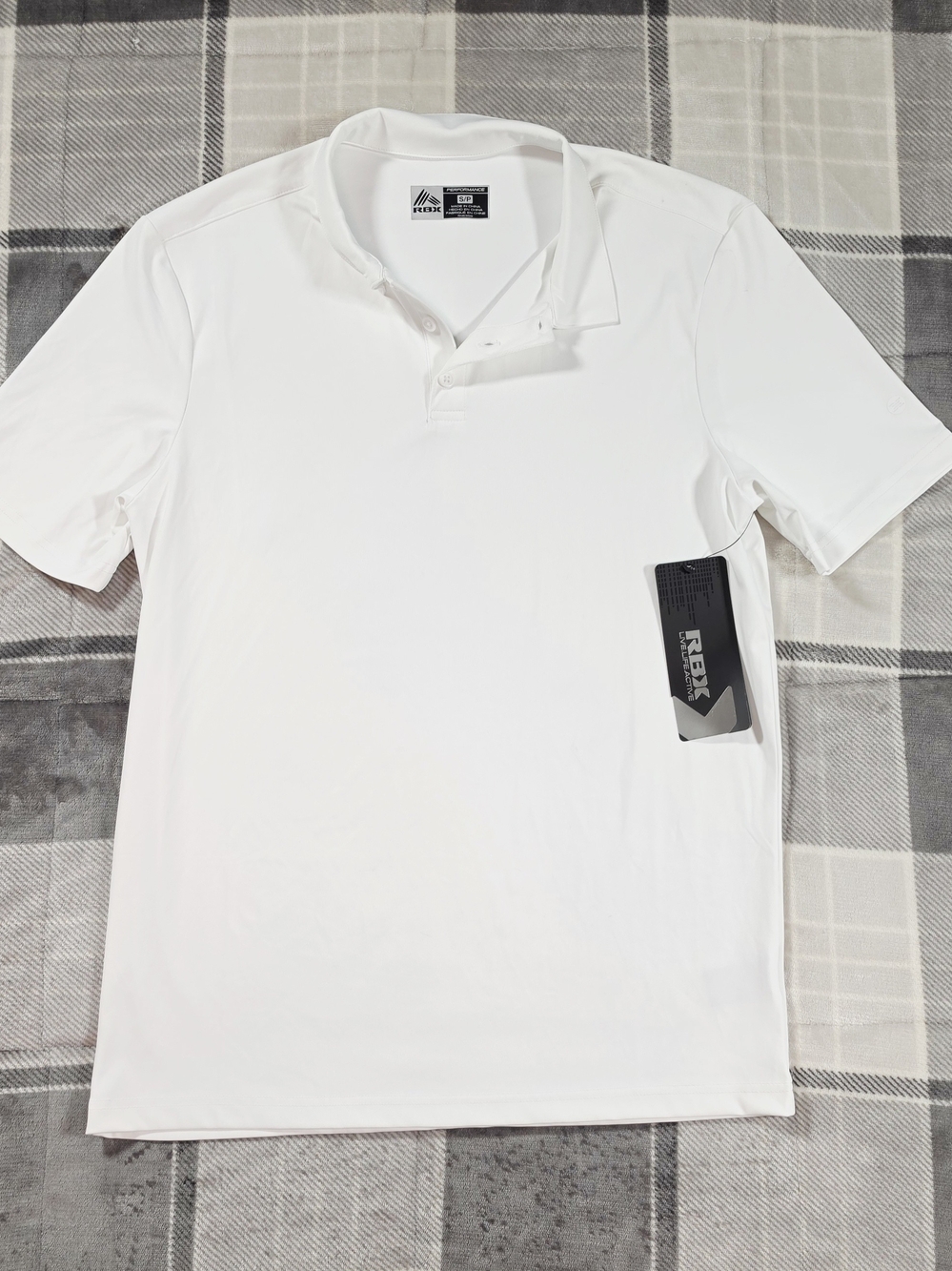 RBX Men’s White Performance Polo(250F-48)